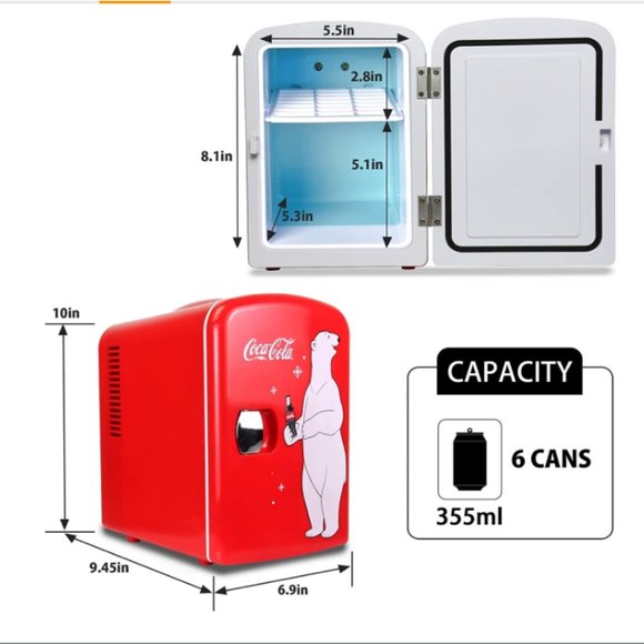 BRAND NEW Coca-Cola mini fridge, portable cooler/warmer - Picture 4 of 4